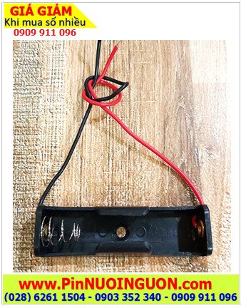 HỘP ĐẾ 1 PIN AA, HỘP ĐẾ Pin AA (Hộp đế chứa 1 pin AA 1.5v tạo thành bộ pin 1.5) có sẳn dây điện đỏ đen